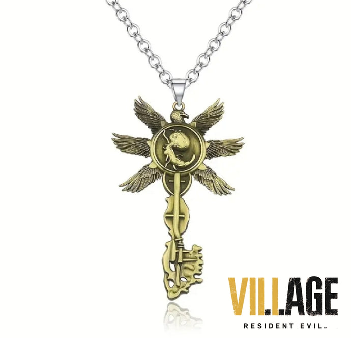 Resident Evil Village Key Six Winged Necklace