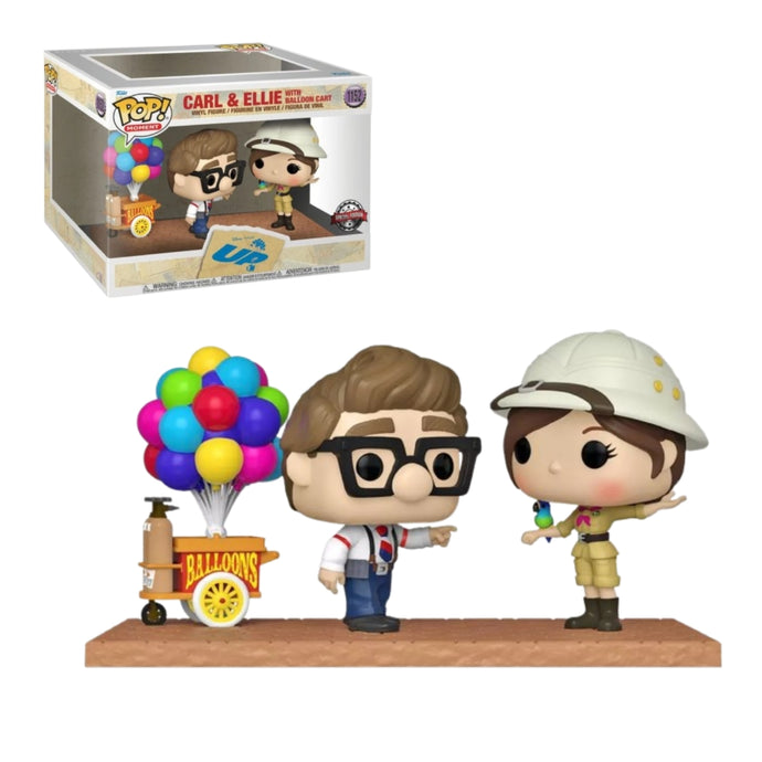 Carl & Ellie with baloon cart