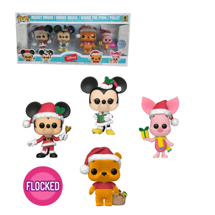 Disney Holiday 4 Pack (Flocked)