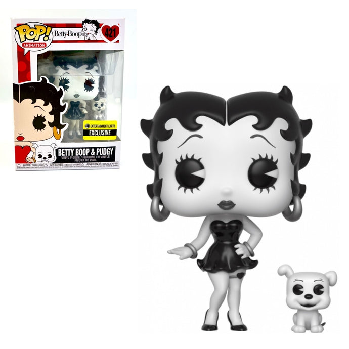 Betty Boop & Pudge (B&W)