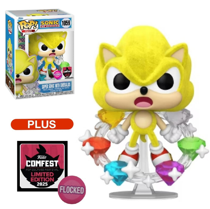 Super Sonic with Emeralds (Flocked)