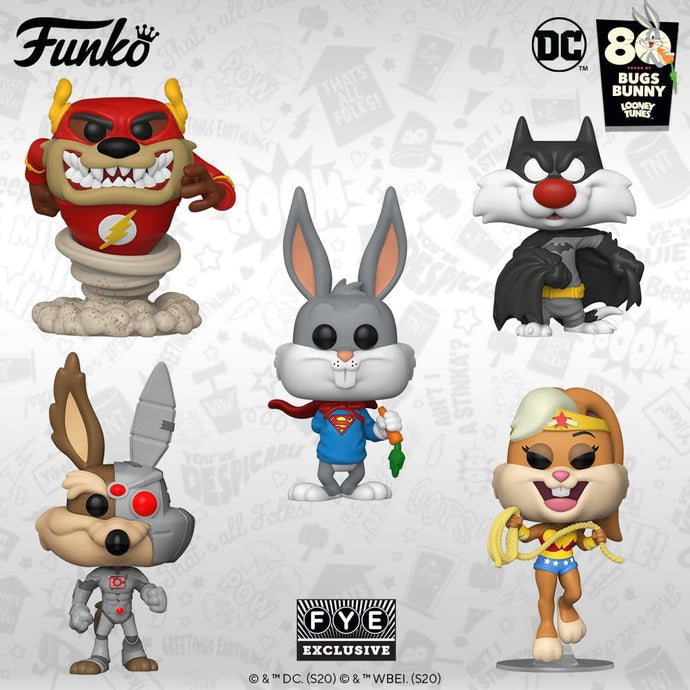 Looney tunes DC superheroes set (5 Funko)
