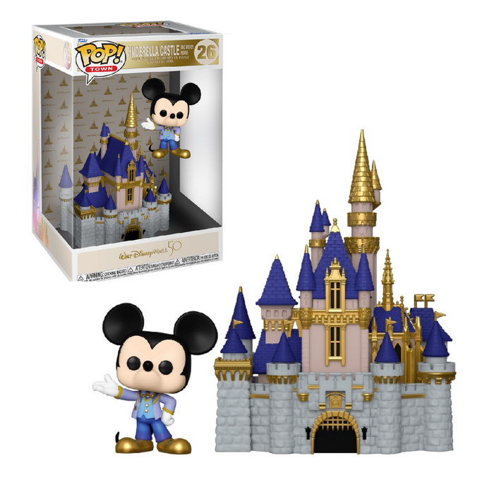 Cinderella Castle and Mickey Mouse
