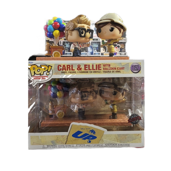 Carl & Ellie with baloon cart