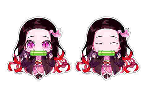 3D Motion Anime Stickers Waterproof  Japanese Manga Motion Demon Slayer - Nezuko