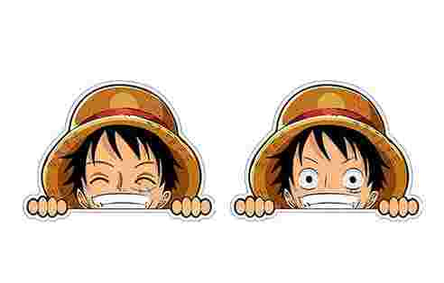 3D Motion Anime Stickers Waterproof Japanese Manga Motion One Piece - Luffy