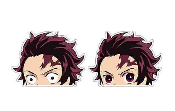 3D Motion Anime Stickers Waterproof Motion Demon Slayer - Tanjiro Eyes