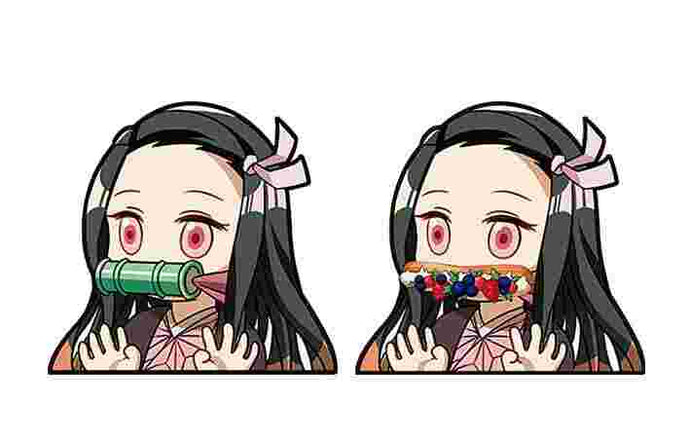3D Motion Anime Stickers Waterproof Motion Demon Slayer - nezuko