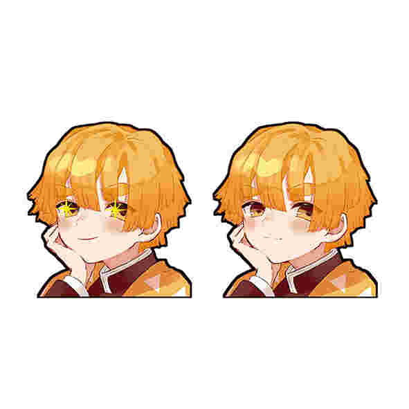 3D Motion Anime Stickers Waterproof Motion Demon Slayer - Cute Zenitsu Agatsuma