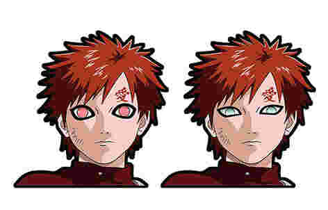 3D Motion Anime Stickers Waterproof Motion Naruto - Gaara
