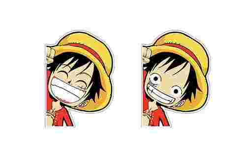 3D Motion Anime Stickers Waterproof Motion One Piece - Luffy