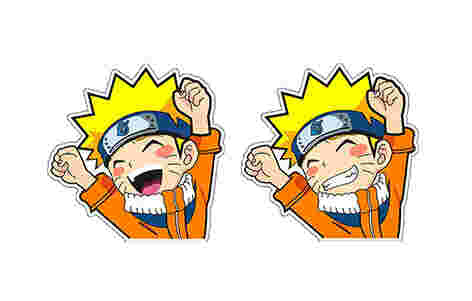 3D Motion Anime Stickers Waterproof Motion Naruto